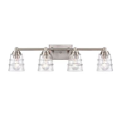 Pulsate 30.25″ Wide 4-Light Vanity Light - Satin Nickel