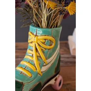 Ceramic Roller Skate Planter 4