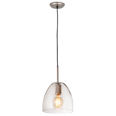 Netta 10″ Wide 1-Light Mini Pendant - Satin Nickel