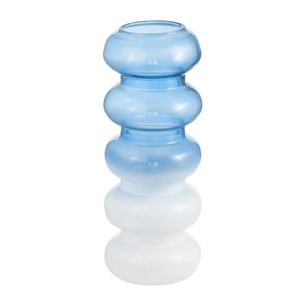 HARLOWFIELD BLUE GLASS VASE 17 (IN)