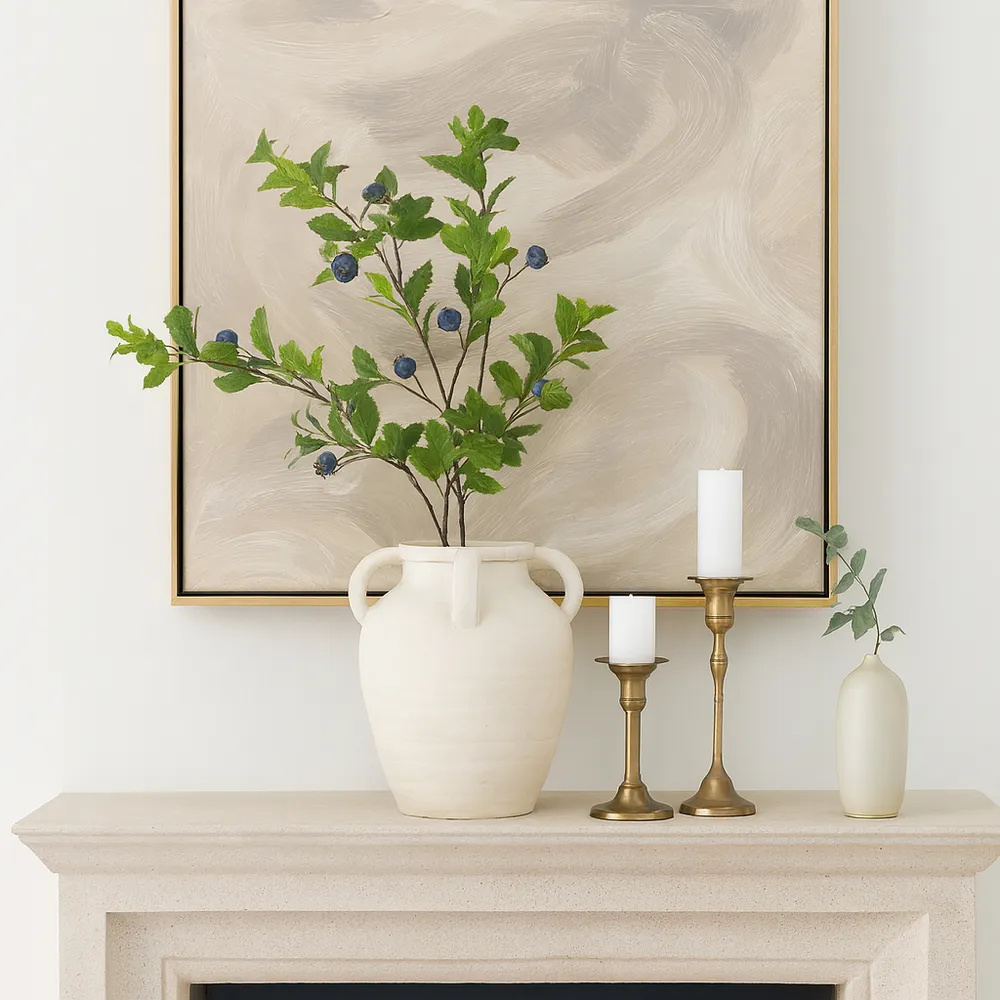 SKYELAKE WHITE VASE 10 (IN)