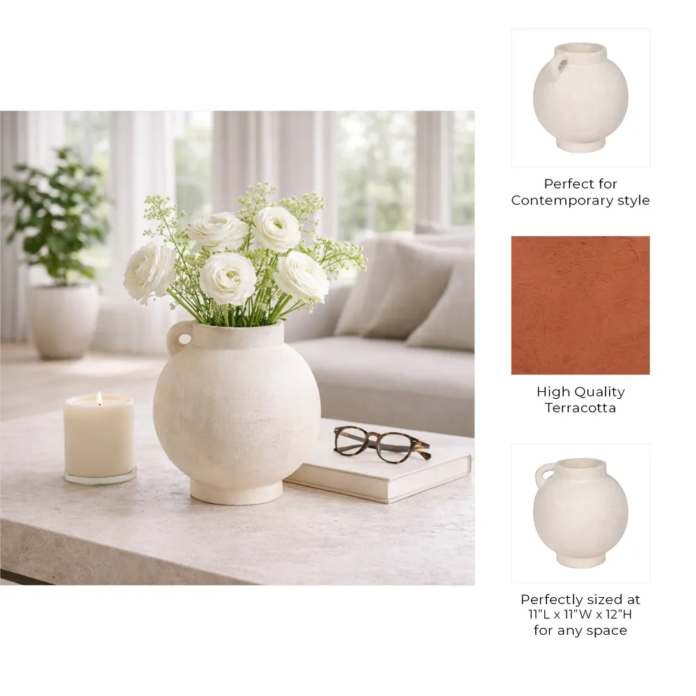 CORBINFORD WHITE VASE 12 (IN)
