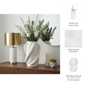 DALEYWORTH WHITE VASE 15 (IN) 9
