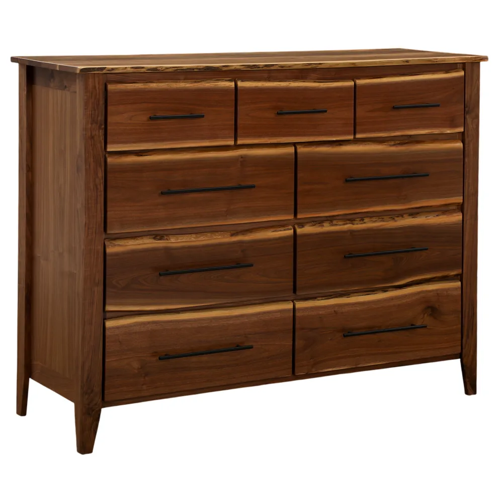 Heartland Walnut Nine drawer Dresser - Premium