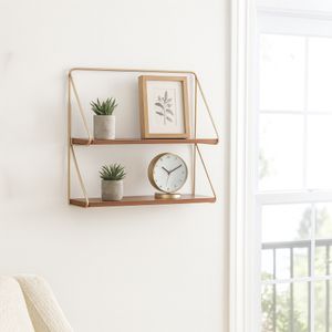 LUCASDALE GOLD WALL SHELF 17 (IN) 6