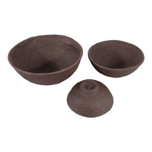 BECKLEY SET OF 3 BROWN BOWLS 10 (IN) 9