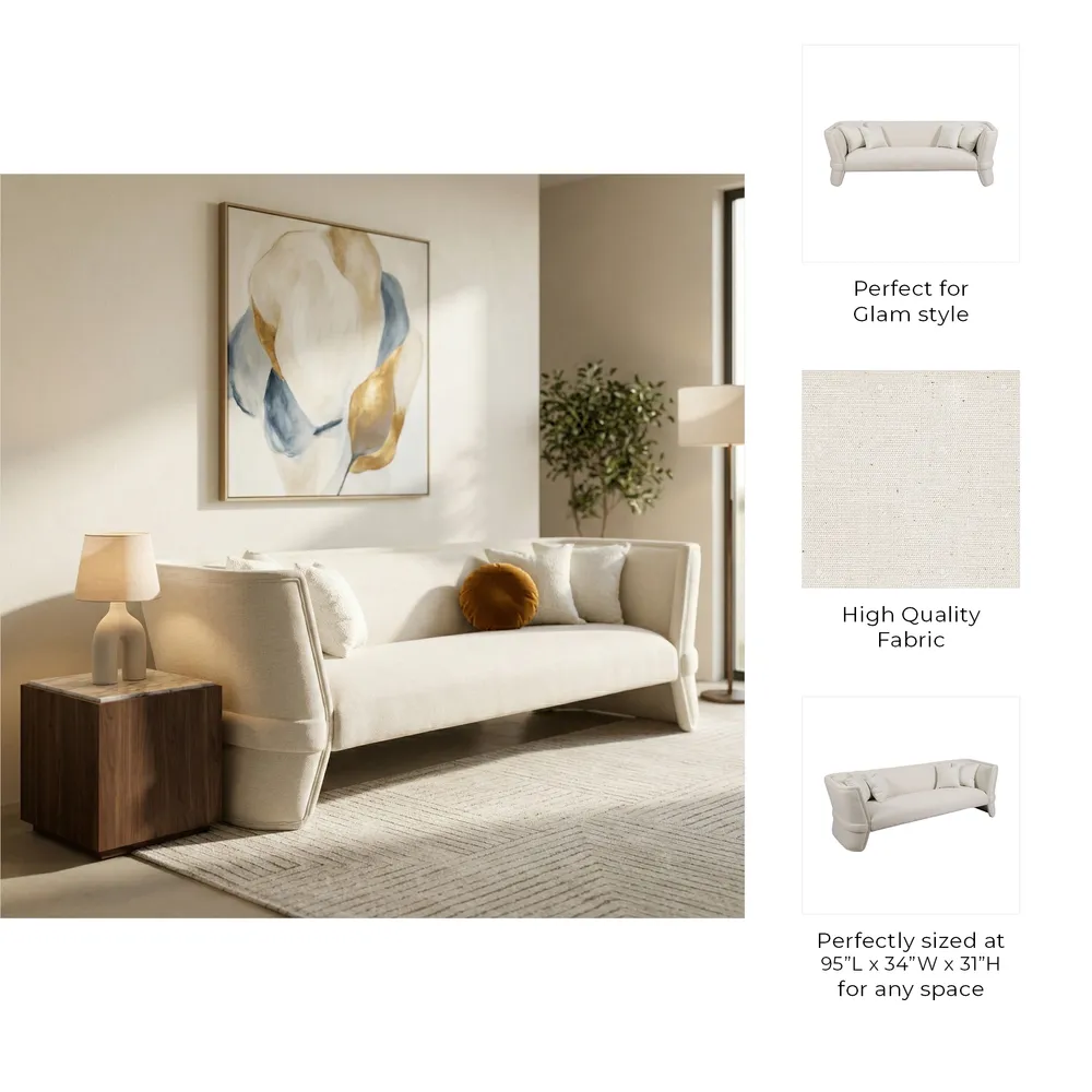 KIRALAKE IVORY SOFA 31 (IN)
