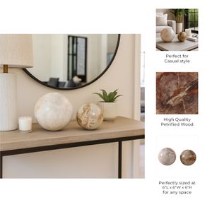 ELDERVIEW SET OF 2 IVORY ORBS 6 (IN) 8