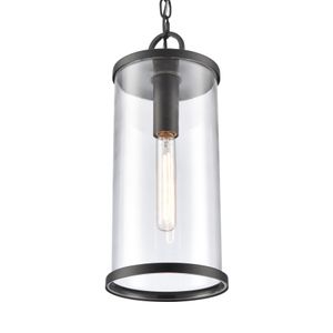 Hopkins 7.25'' Wide 1-Light Outdoor Pendant- Charcoal Black 5