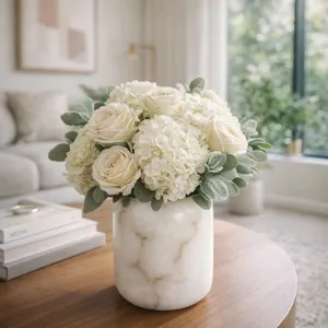 ALCOTTWELL WHITE VASE 8 (IN) 11
