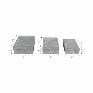 HENDONLAKE SET OF 3 BLACK BOXES 4 (IN) 9