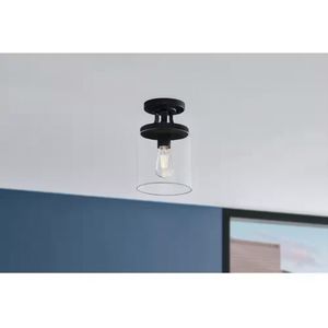 Melina 6.75'' Wide 1-Light Flush Mount - Matte Black 5