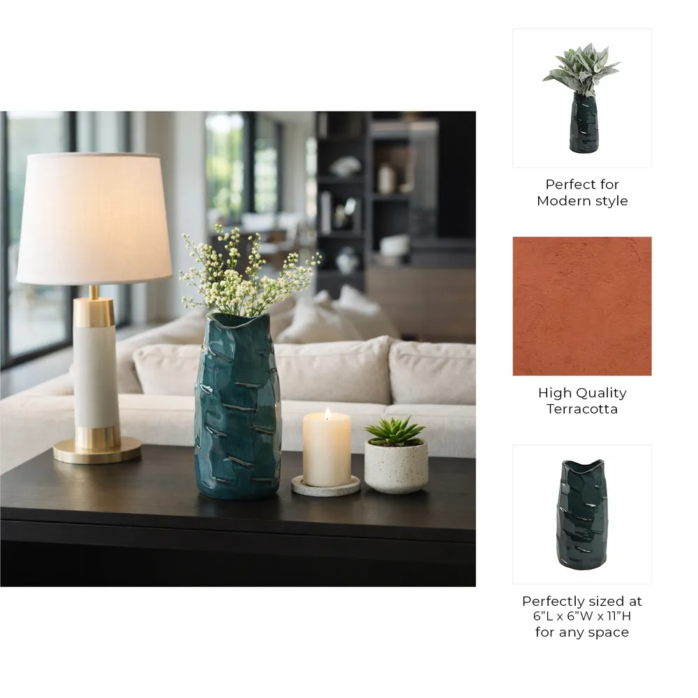 GLOVERDALE BLUE VASE 11 (IN)