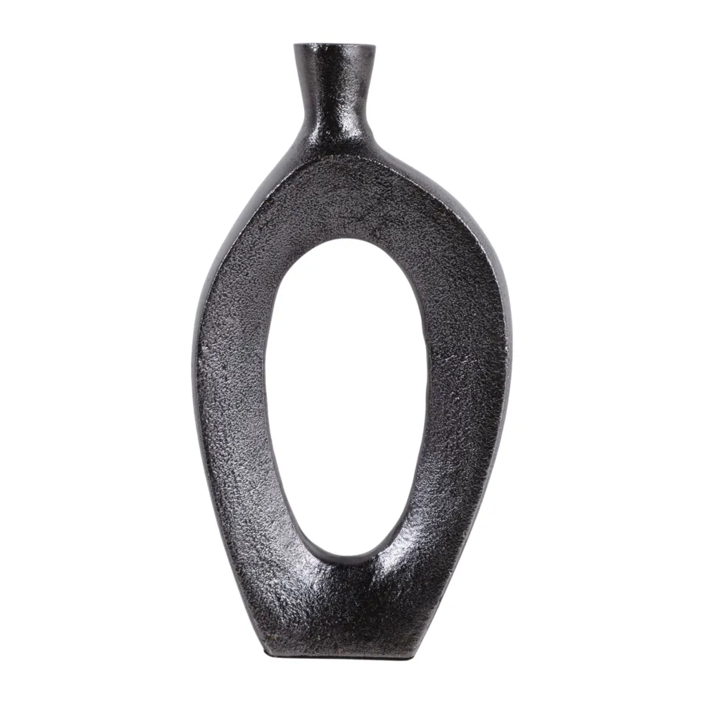 ALBAFORD BLACK VASE 8 (IN)