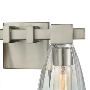 Ensley 12'' Wide 2-Light Vanity Light - Satin Nickel 3