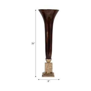 ATLASMILL BRONZE GLASS VASE 26 (IN) 9