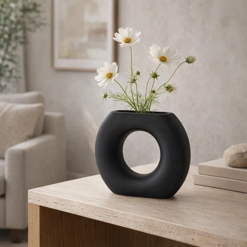HANNAHLAND BLACK VASE 5 (IN)