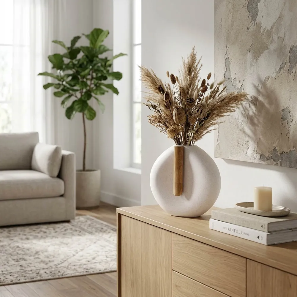 FINTONSIDE WHITE VASE 15 (IN)