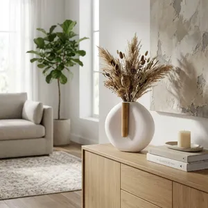 FINTONSIDE WHITE VASE 15 (IN) 11