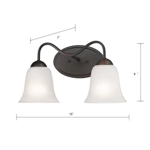 Conway 15'' Wide 2-Light Vanity Light - Oil Rubbed Bronze 2