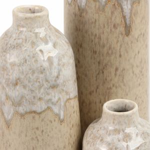 KELSEYLAKE SET OF 3 TAN VASES 16 (IN) 6