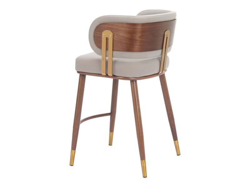 Brew Counter Stool Beige & Walnut 6
