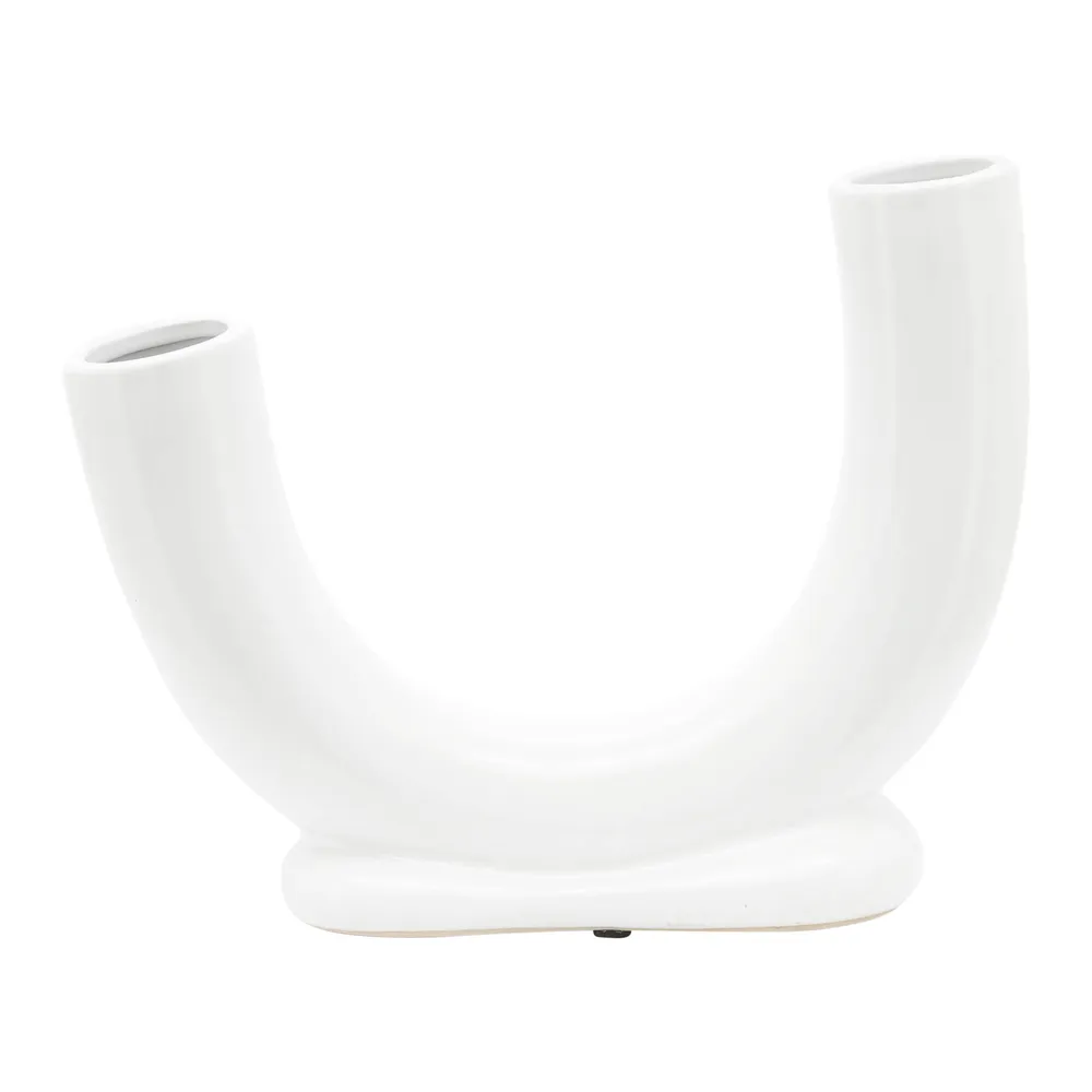 LENNONHAM WHITE VASE 8 (IN)