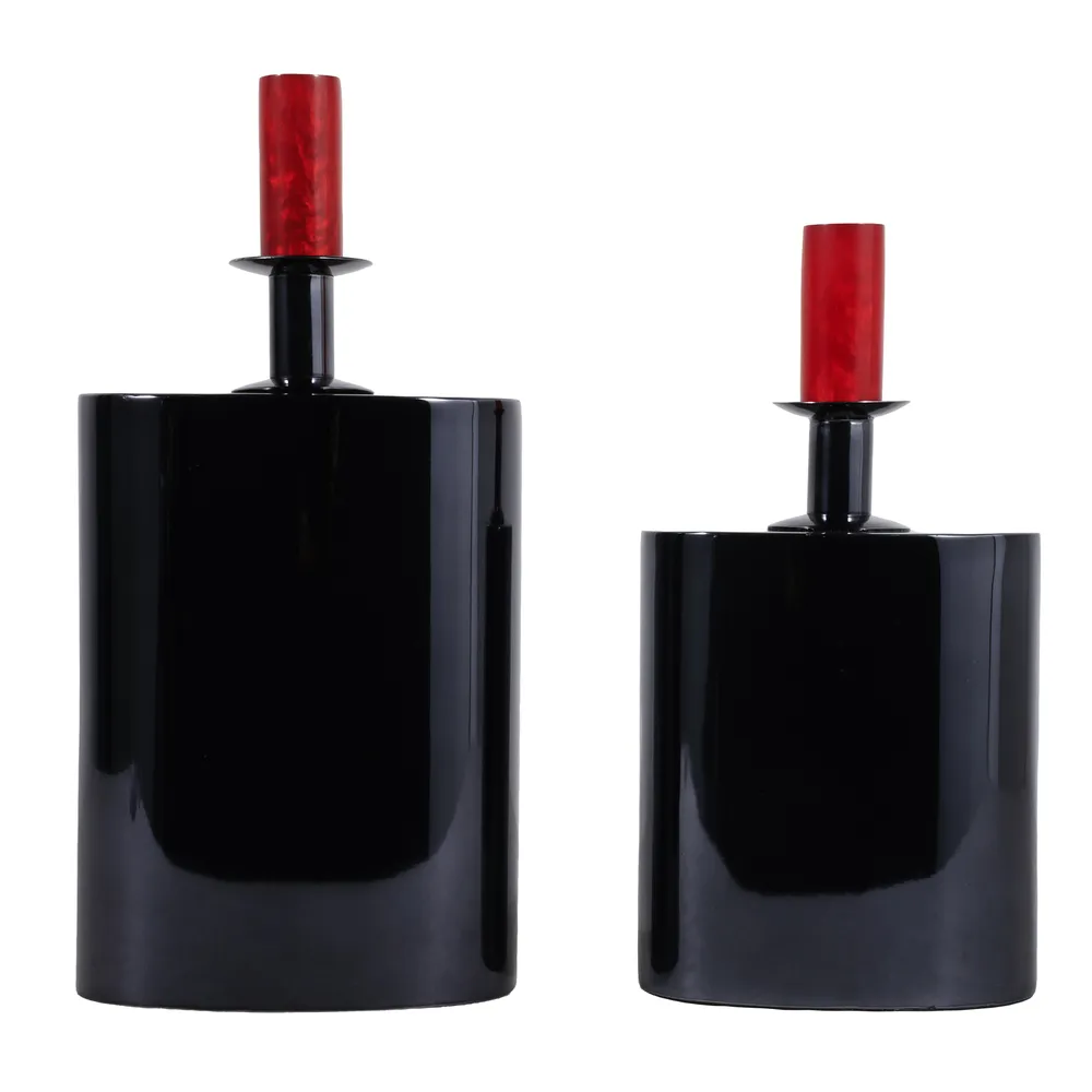 BELDENMORE SET OF 2 BLACK JARS 14 (IN)