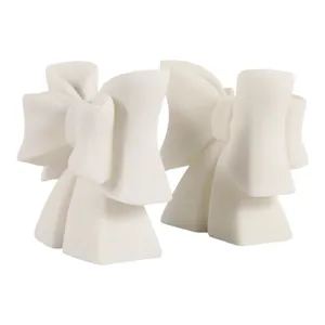 NORMACROSS SET OF 2 WHITE BOOKENDS 7 (IN) 1