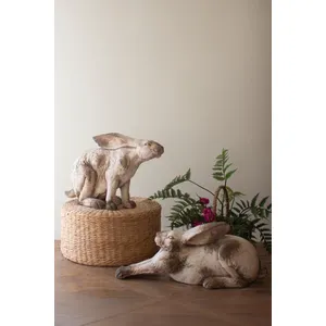 Faux Concrete Reclining Rabbit 2