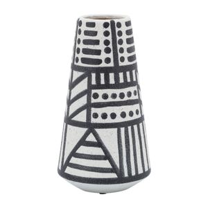 CER, 8" ECLECTIC VASE, BLACK/WHITE 4