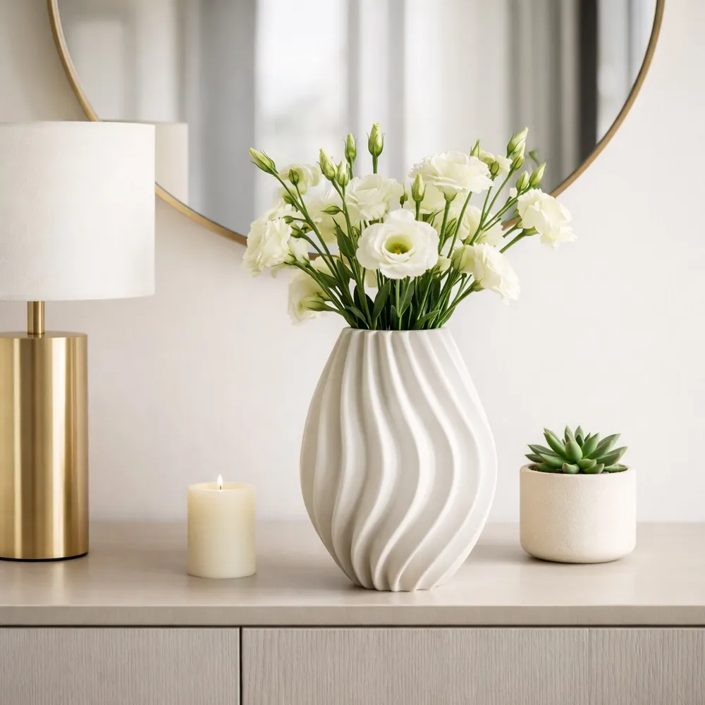 KEATONRUN IVORY VASE 14 (IN)