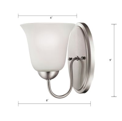 Conway 9'' High 1-Light Sconce - Brushed Nickel