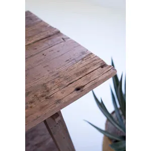Reclaimed Wood Console with Lower Shelf 4