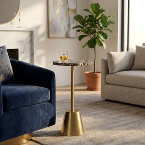 CONNORCROSS GOLD ACCENT TABLE 25 (IN) 2