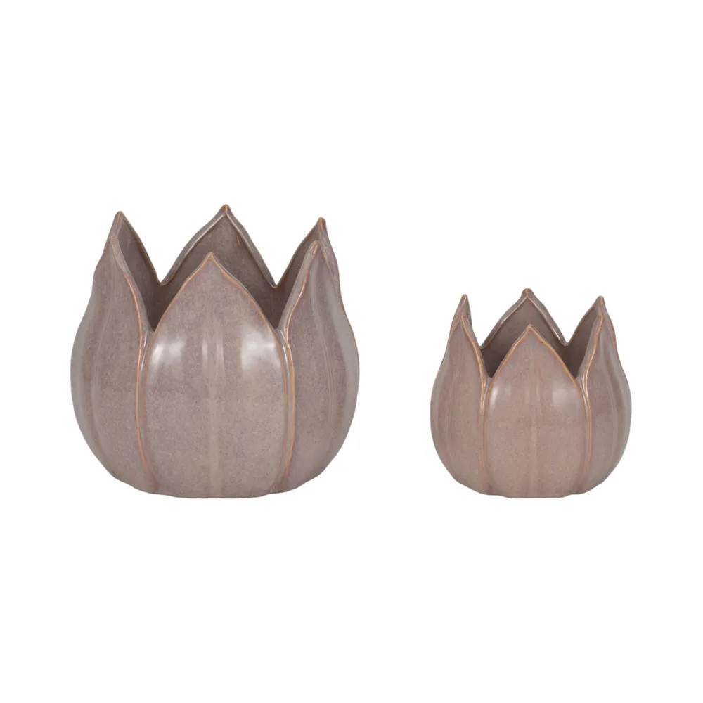 GENTRYWIND SET OF 2 PURPLE PLANTER 7 (IN)