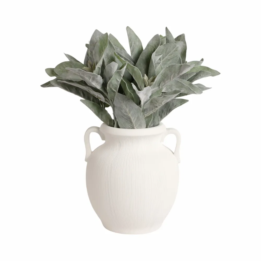 GARTONSHAW WHITE VASE 10 (IN)