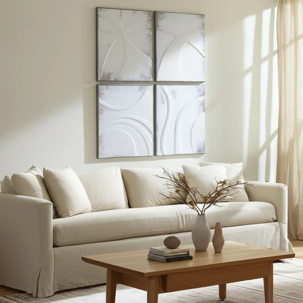 CORWINVIEW SET OF 4 IVORY ART 32 (IN)