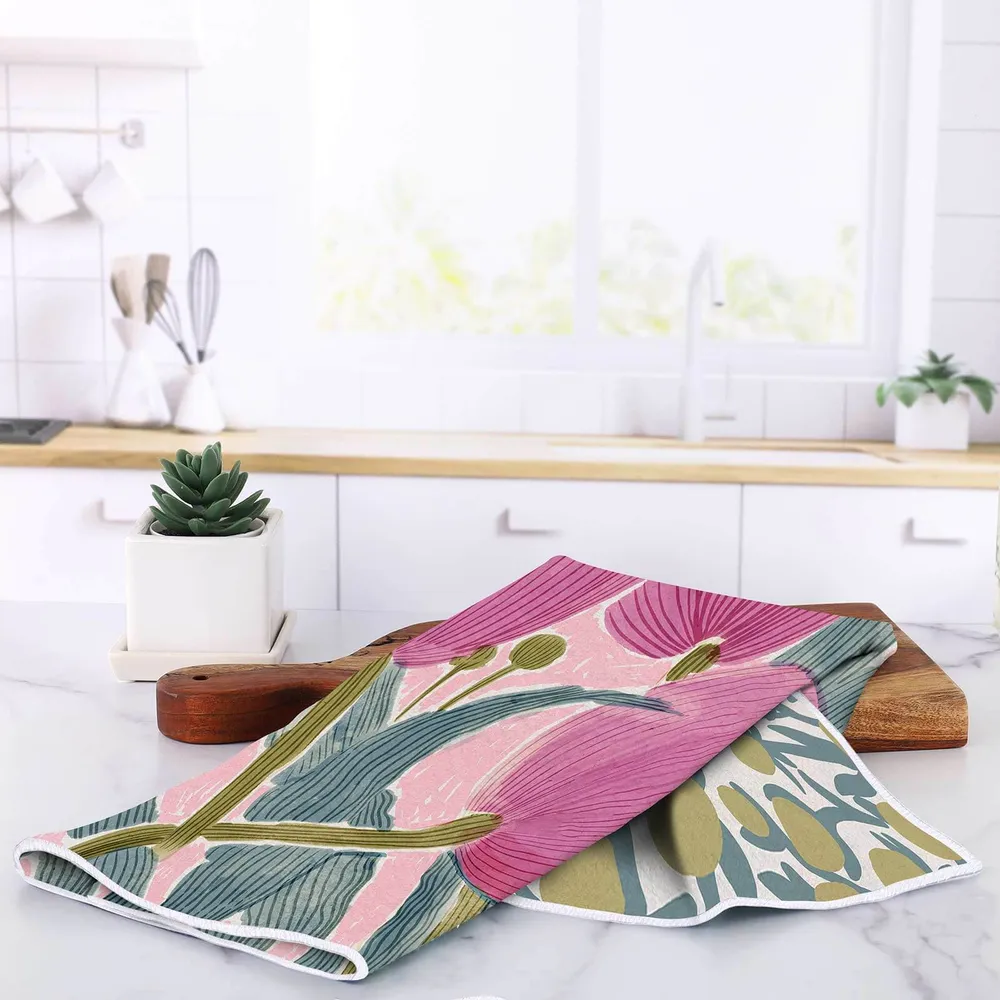 Tulip Blooms Eco Kitchen Tea Towel