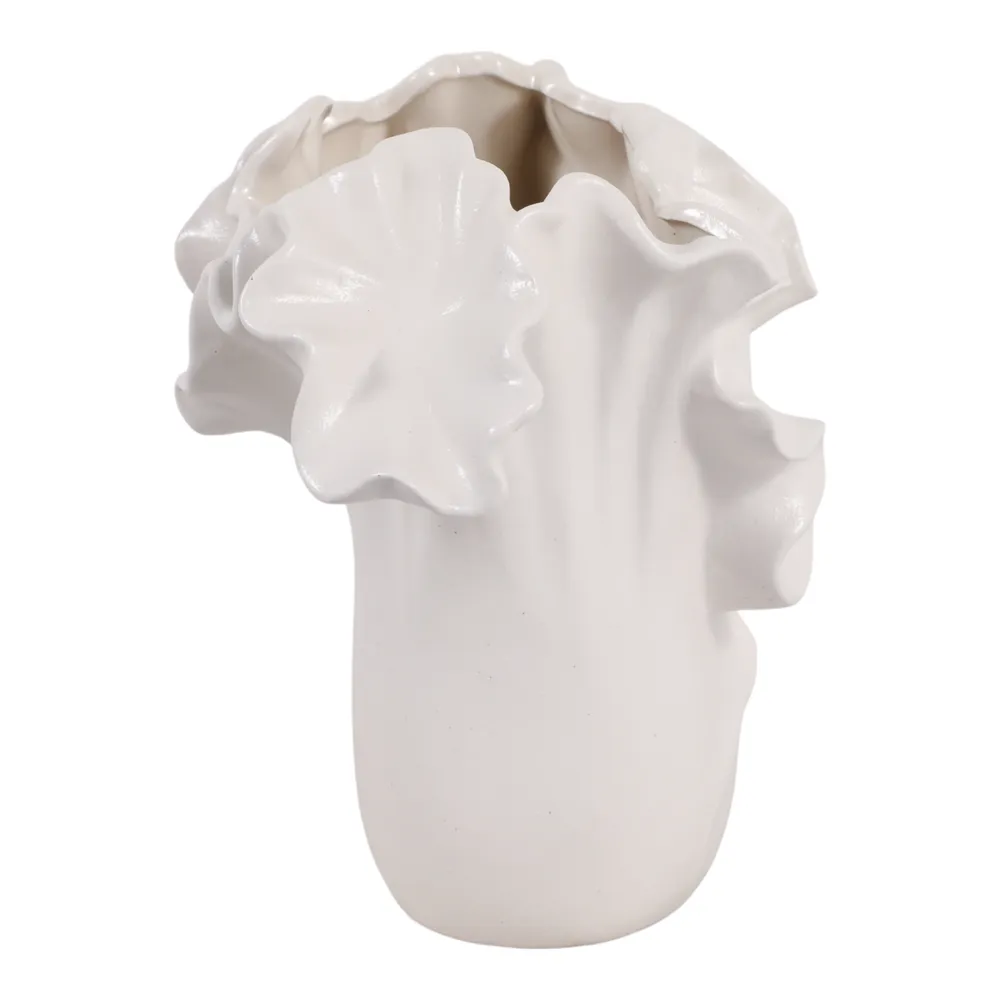 ALDERPORT WHITE VASE 8 (IN)