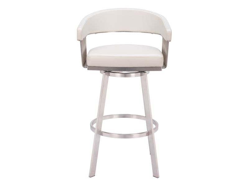 Bantry Swivel Barstool White 4