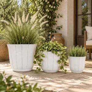 DALEHAM SET OF 3 WHITE PLANTER 13 (IN) 10