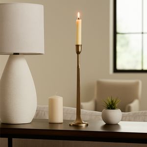 DALELEY GOLD CANDLE HOLDER 17 (IN) 11