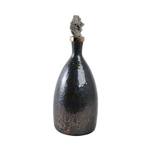 FARLEYDALE BLACK GLASS VASE 15 (IN) 3