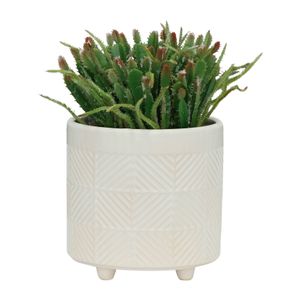 EMMETLAKE SET OF 2 WHITE PLANTER 8 (IN) 3