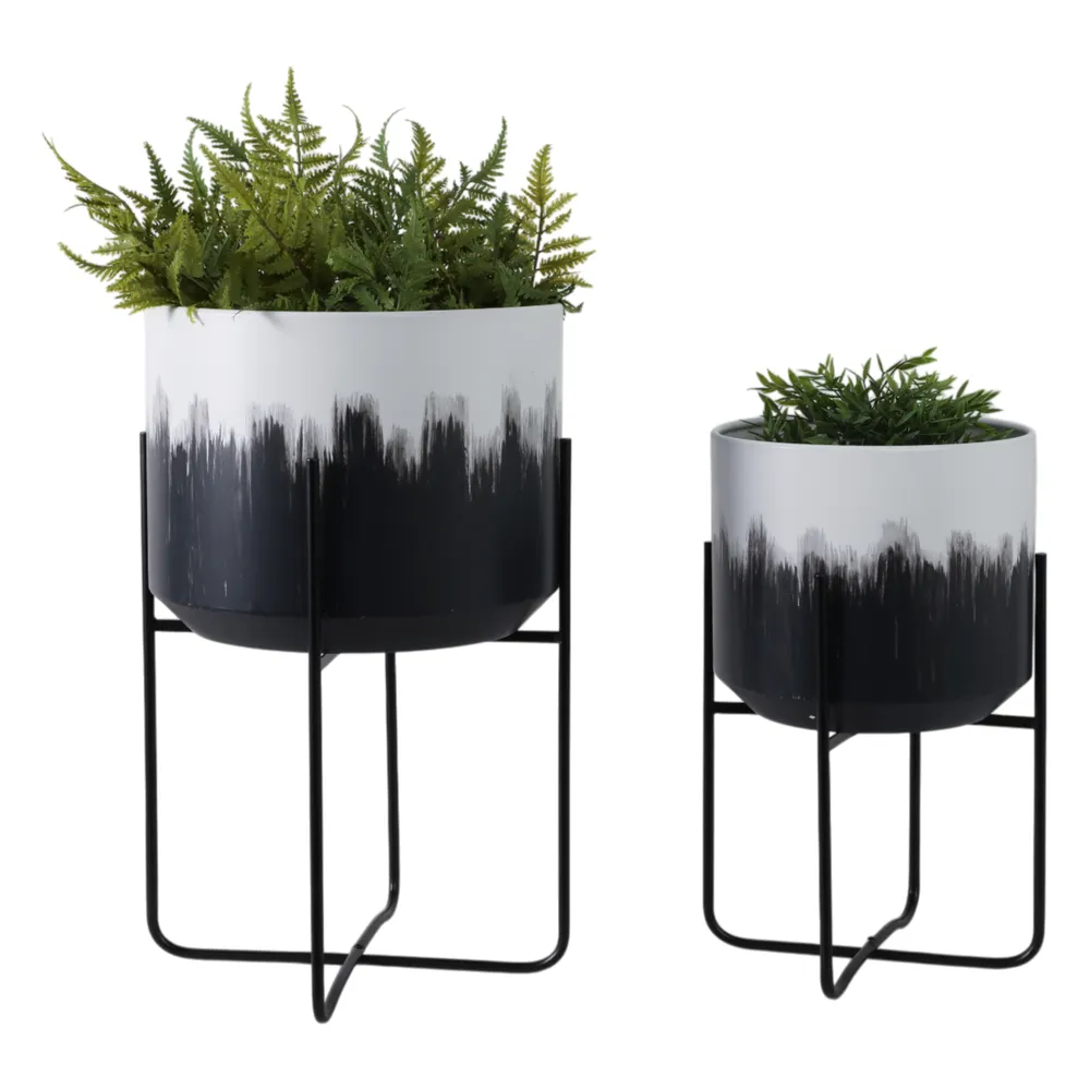 NICOLEHAM SET OF 2 WHITE PLANTER 23 (IN)