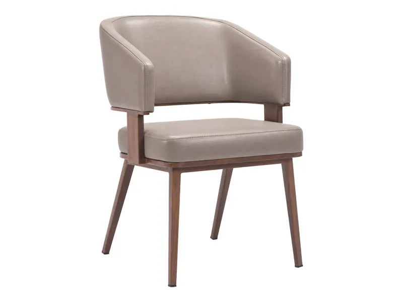 Poise Dining Chair Brown & Walnut 7