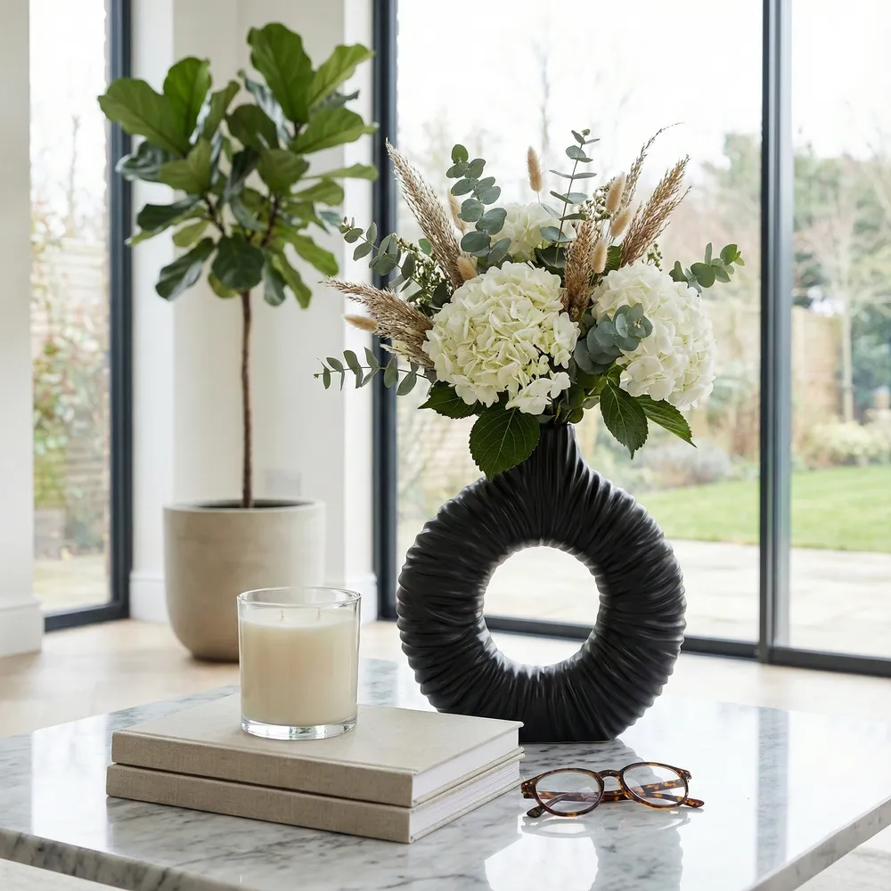 CANTONGATE BLACK VASE 12 (IN)