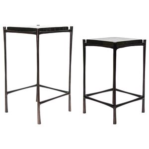 DRAKEROSE SET OF 2 BLACK TABLE 25 (IN) 3