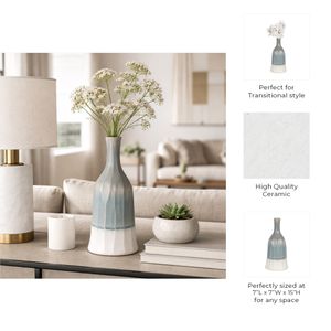 CARVERPORT BLUE VASE 15 (IN) 9